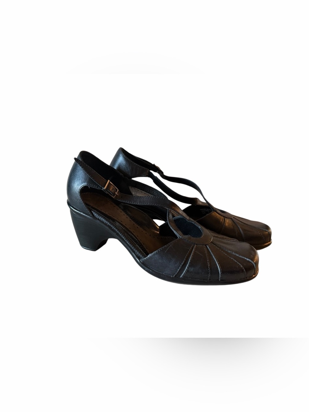Dansko Black Leather Heels Size 7.5 Timeless - Picture 5 of 11
